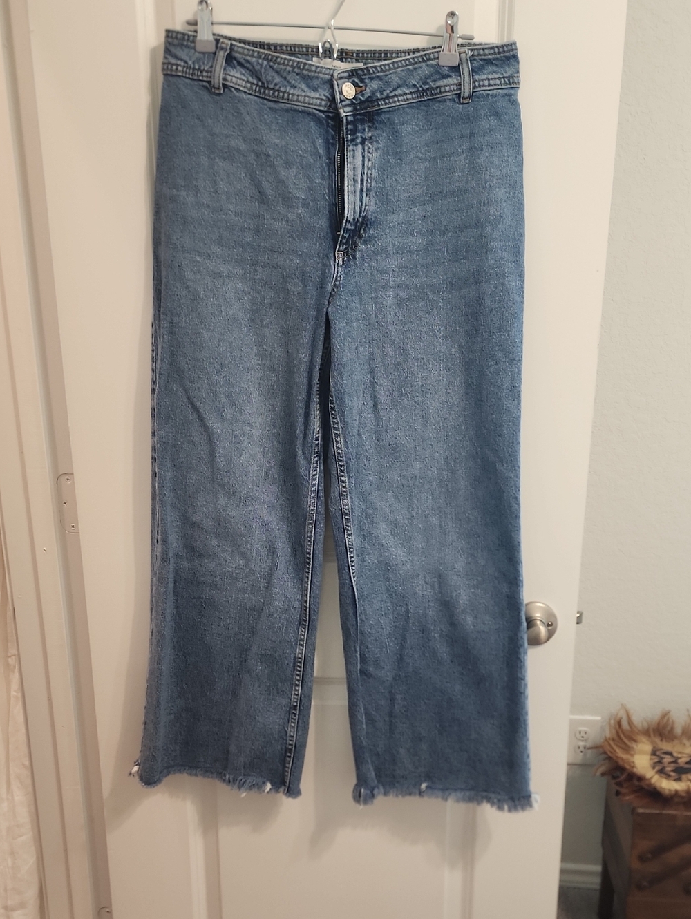 Mango Light Blue Wide-Leg Catherine Jeans 10